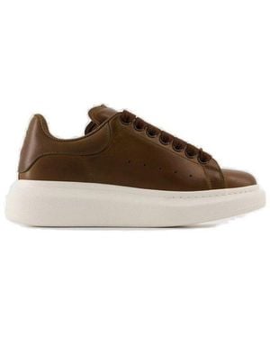 McQueen Oversized Lace-Up Sneakers - Brown