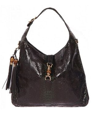 Gucci Embossed Shoulder Bag - Black