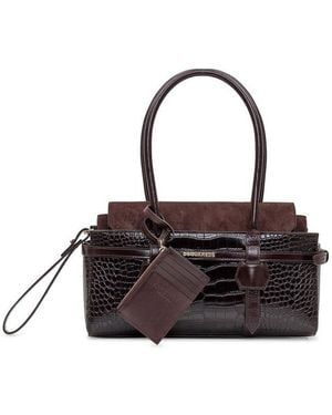 DSquared² Logo Stamp Twin Shoulder Bag - Brown