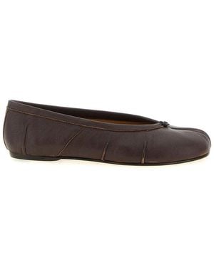 Maison Margiela Tabi Toe Slip-On Ballerina Shoes - Brown