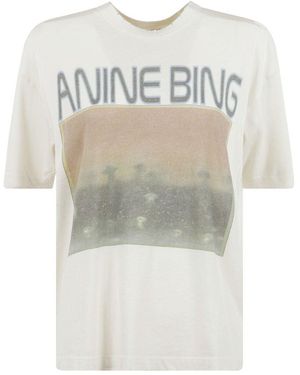 Anine Bing Cade Mushrooms Crewneck T-shirt - Grey