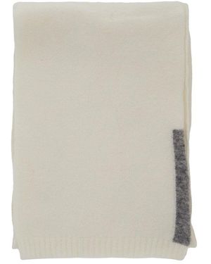 Semicouture Scarf With Contrasting Accent - Natural