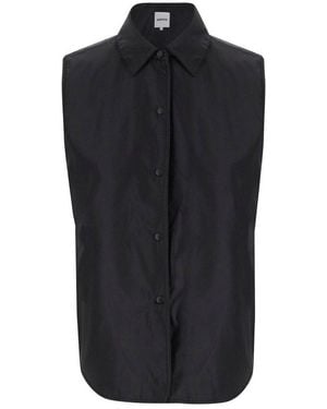 Aspesi Press-Stud Sleeveless Padded Gilet - Black