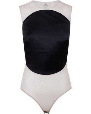 Courreges Illusion Circle Sleeveless Bodysuit - Black