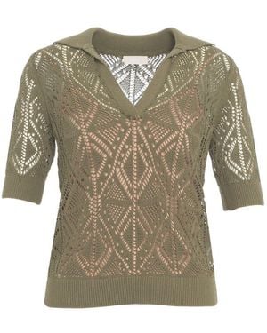 Liu Jo Crochet Jumper - Green