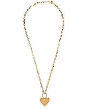 Givenchy Heart Lock Pendant Necklace - Metallic