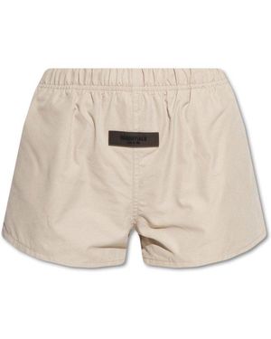 Fear Of God Shorts With Logo - Natural