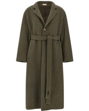 Fear Of God Tie-Waisted Relaxed Coat - Green