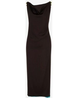 Stephan Janson Draped Midi Dress - Black