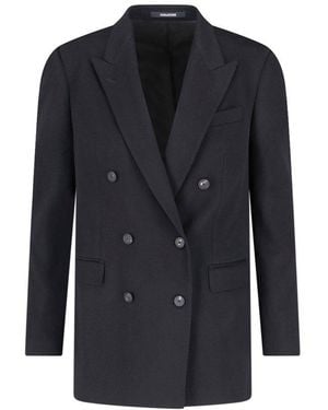 Tagliatore Jasmine Double-Breasted Tailored Blazer - Blue
