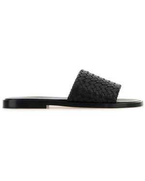 Bottega Veneta Elio Slip-On Sandals - Black