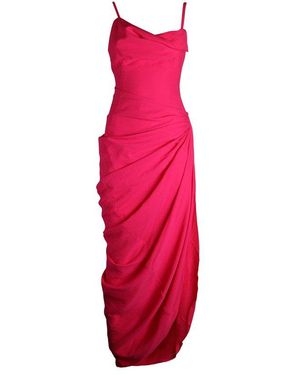 Jacquemus Asymmetrical Draped Dress in Red | Lyst