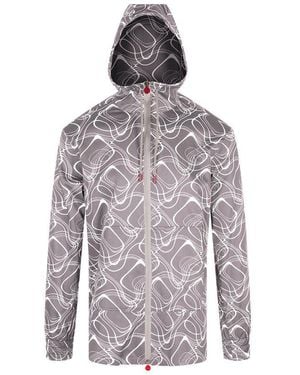 Kiton Zip-Up Drawstring Hoodie - Purple