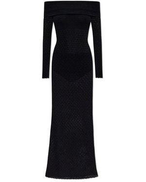 Posse Off-Shoulder Knit Maxi Dress - Black