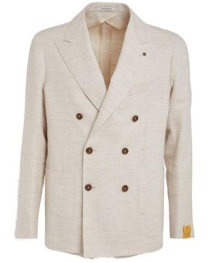 Tagliatore Double-Breasted Blazer - Natural