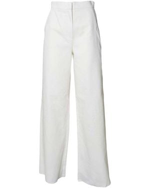 Max Mara Ruggero Wide Leg Trousers - White