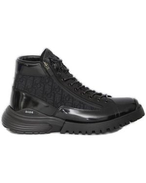 Dior Lace-up Combat Boots - Black