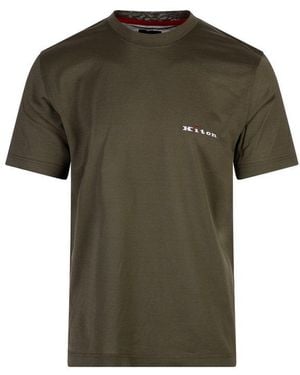 Kiton Logo-Embroidered T-Shirt for Men | Lyst