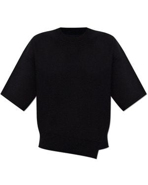 AllSaints Relaxed Fit Crew Neck Top - Black