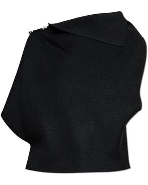 Jacquemus The Trapèze Knit Square-Structured Top - Black