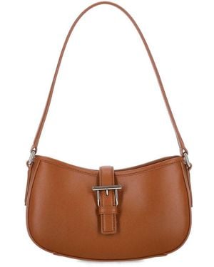 McQueen T-Bar Mini Shoulder Bag - Brown