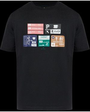 Paul Smith Graphic Printed Crewneck T-Shirt - Black