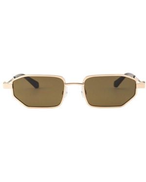 Off-White c/o Virgil Abloh Irregular Frame Sunglasses - Natural