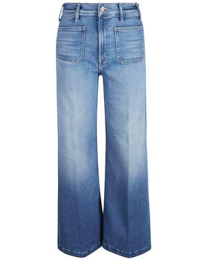 Mother The Hustler Roller Patch Pocket Sneak Jeans - Blue
