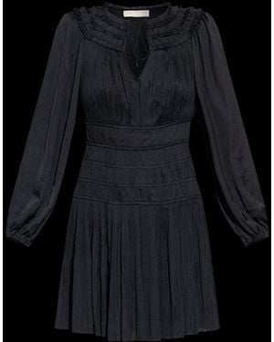 Ulla Johnson Malia Pleated Mini Dress - Black