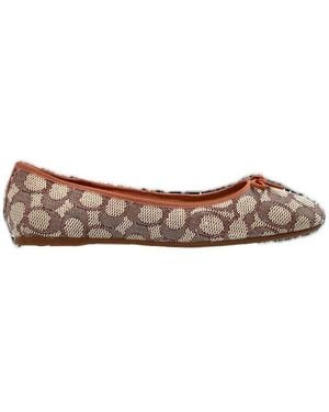 COACH Abigail Jacquard Flats - Brown