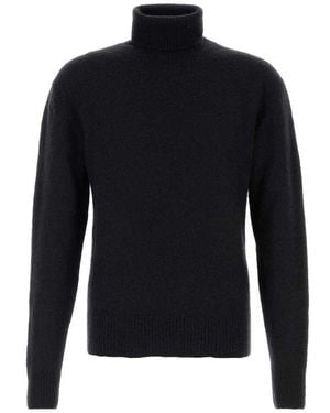 Tom Ford High Neck Cashmere Jumper - Blue