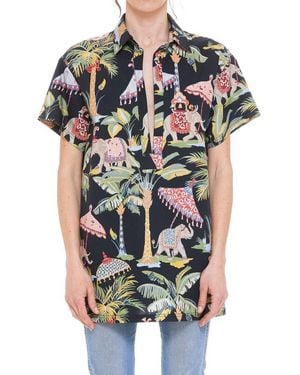 RED Valentino Elephants Print Shirt - Black