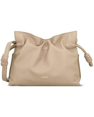 Loewe Flamenco Medium Clutch Bag - Natural