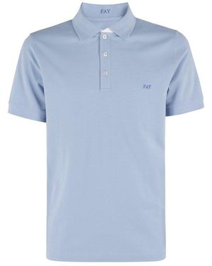 Fay Short Sleeve Polo Shirt - Blue