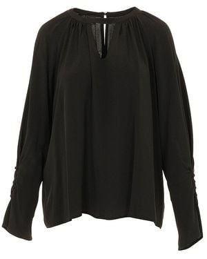 Pinko V-neck Flowed Blouse - Black