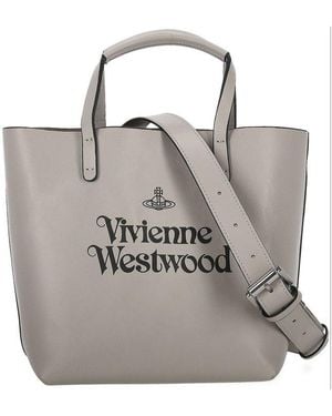 Vivienne Westwood Small Studio Shopper Bag - Grey