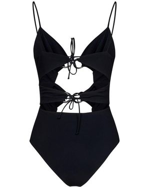 ビキニ NENSI DOJAKA Women Swimsuit NDSS23SWIM001 BURORA Red Nensi Dojaka - Asymmetric Draped Bra Swimsuit | HBX