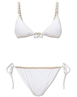 Balmain Two Piece Stretch Swimsuit - White