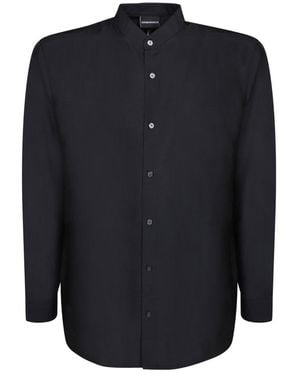 Emporio Armani Long Sleeved Buttoned Shirt - Blue