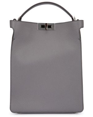 Fendi Peekaboo X-Lite Small Tote Bag - Gray