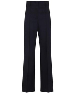 Prada High-Waist Pleat-Detailed Trousers - Blue