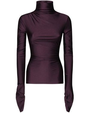 ANDAMANE Oleandra Turtleneck Top - Purple