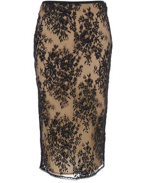 Max Mara Laced Midi Skirt - Black
