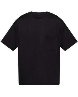 Lemaire Chest Pocket Short-Sleeved T-Shirt - Black
