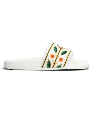 CASABLANCA Laurel Terry Sliders - White
