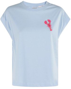 Essentiel Antwerp Hobster Embroidered Tshirt - Blue