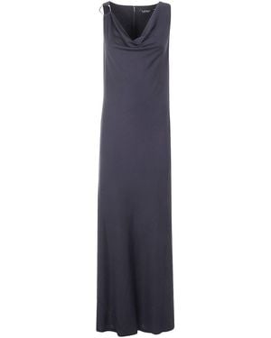 Ralph Lauren Elkanah Sleeveless Gown Dress - Blue