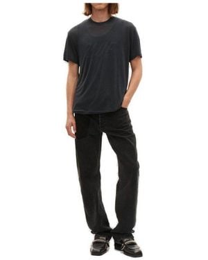 Bluemarble Crew Neck Double Layered Tank T-Shirt - Black