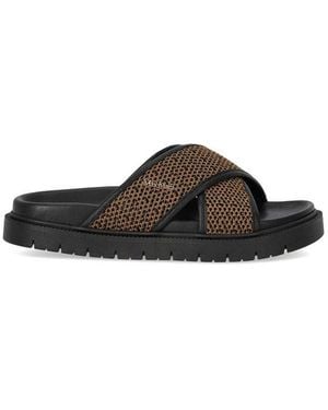 Max Mara Open-Toe Slip-On Sandals - Brown