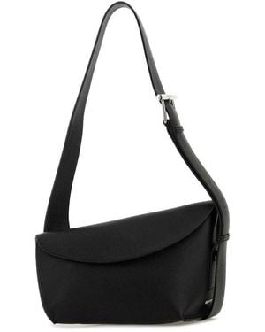 McQueen T-Bar Sling Large Crossbody Bag - Black